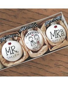 MR.& MRS. Customized ORNAMENT SET 