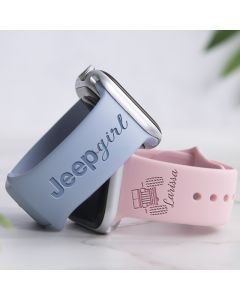 Engraved JEEP GIRL silicone Watch Band for Apple, Fitbit, Samsung