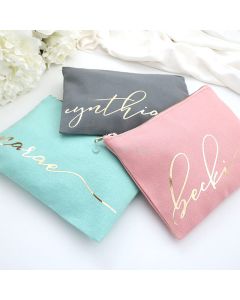 Personalized Makeup Bag/Bridesmaid Makeup Bag