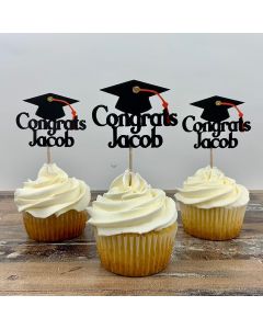 Personalized Graduation Cupcake Topper 