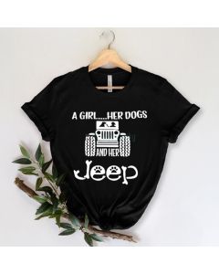 A Girl Her Dog And Her Jeep T-shirt Jeep Girl Shirt