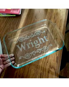 Personalized Engraved Baking Dish, Custom Christmas Day Gift For Mom