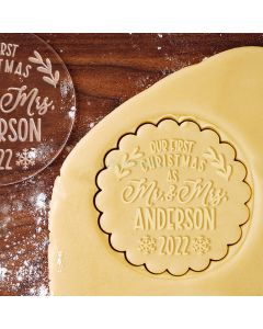 Personalized Couple Cookie Stamp Couple First Christmas Cookie Decoration