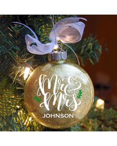 Personalized Mr & Mrs Our First Christmas Ornament Wedding Gift