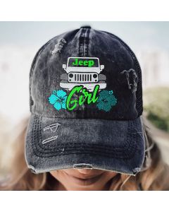 Jeep Life Gift Embroidery Jeep Girl Ponytail Hat Classic Baseball Cap