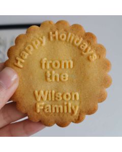 Custom POPup Cookie Stamp and Cutter Happy Holiday Cookie