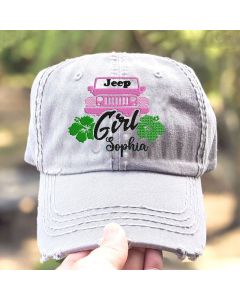Jeep Life Gift Embroidery Jeep Girl Ponytail Hat Classic Baseball Cap