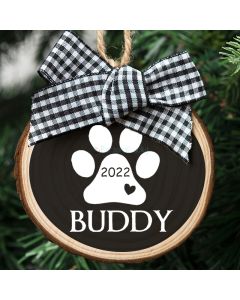 Personalized Pet Wood Slice Ornament