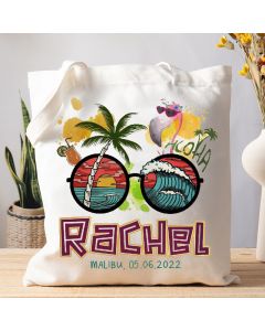 Personalized Baeach Tote Bag Summer Travel Canvas Bag