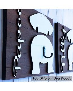 Personalized Leash Hook Wooden Dog  Leash Holder