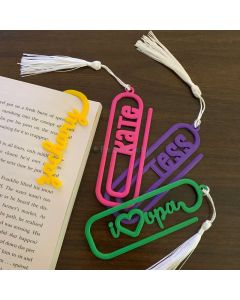 Personalized Name Bookmark Custom Paper Clip Bookmark