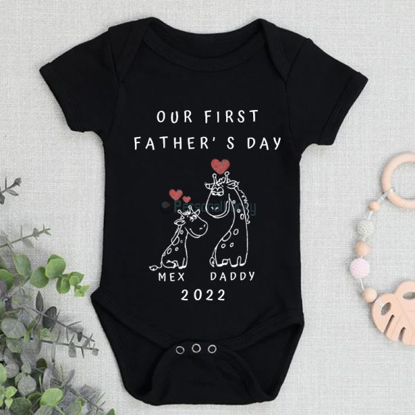Details about   Personalised baby bodysuit vest grow 1st fathers day daddy giraffe present gift 