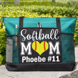 Baseball/Softball/Football Mom Sports Bag with Player Name