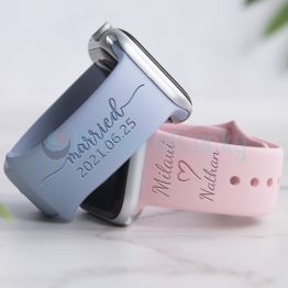Personalized Watch Band For Couples Married Engaged Watch Band