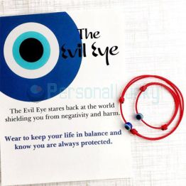Parent & Baby Evil Eye Red String Adjustable Card Bracelet