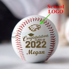 Custom Baseball with Name & School LOGO Graduation Gift