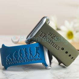 Football Evolution Funny Engraved Watch Band