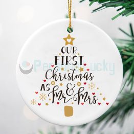  Married Keepsake Ornament  Mr and Mrs First Christmas Ornaments