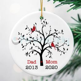 Personalized Cardinal Sympathy Gift Christmas Ornament