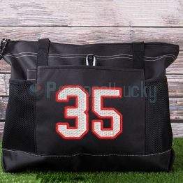 Personalized Number Tote Bag Sport Tote Bag
