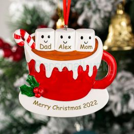 Personalized 2022 Christmas Family Ornament Coffee Christmas decoration