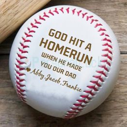 Personalized Father’s Day Engraved Baseball Softball Gift