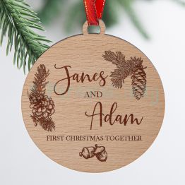 Personalized New Couple Ornament Couple Christmas Pine nuts Ornament