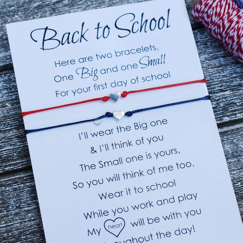 First Day of Kindergarten, Back to School Anxiety Separation Bracelet 