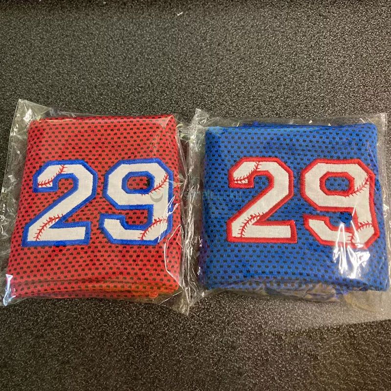 Embroidered Baseball Numbers Cooling Towels Softball Cooling Towels