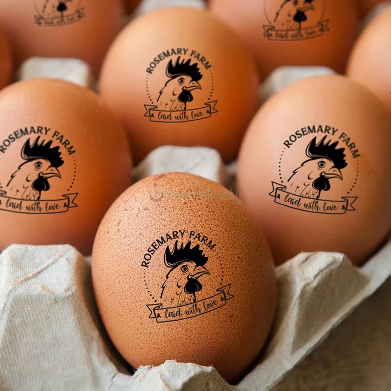 Personalized Egg Stamp Farm Egg Label with 29 Designs