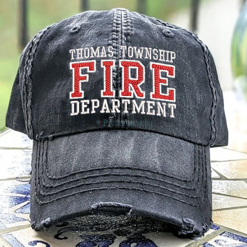 Personalized Fire Department Embroidered Baseball Hat Firefight Cap