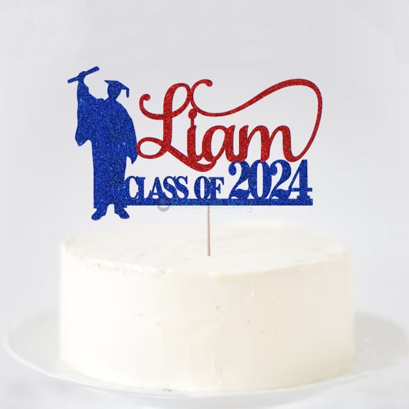 Custom Graduation Cake Topper Class of 2024 Personalized Cake Topper