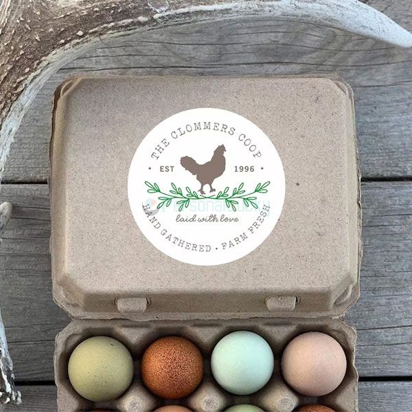 Personalized eggs Labels Egg Carton Label