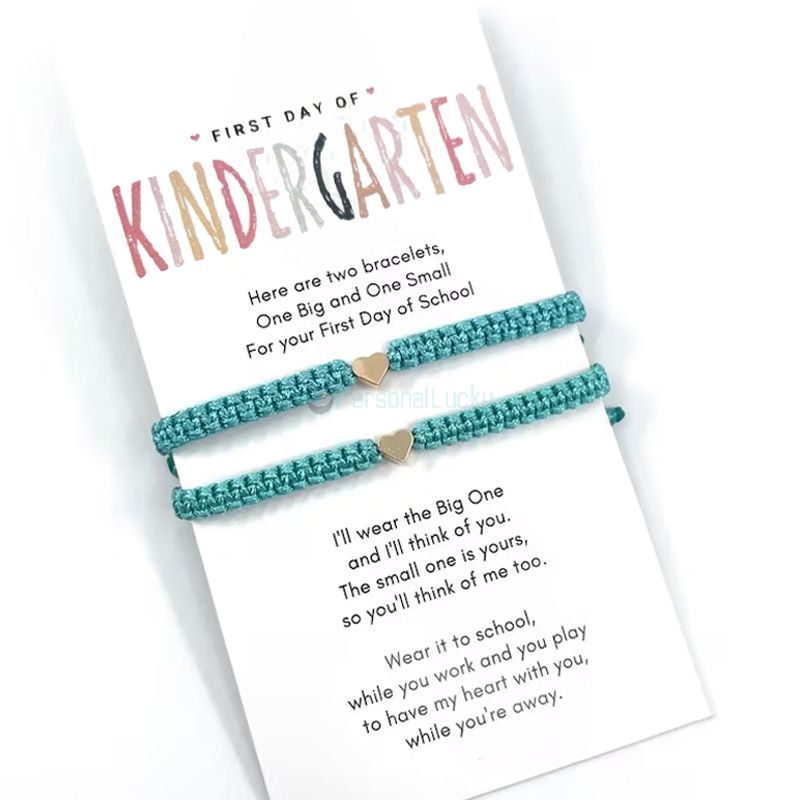 Mommy and Me Braid Bracelets First Day School Anxiety Separation Gift