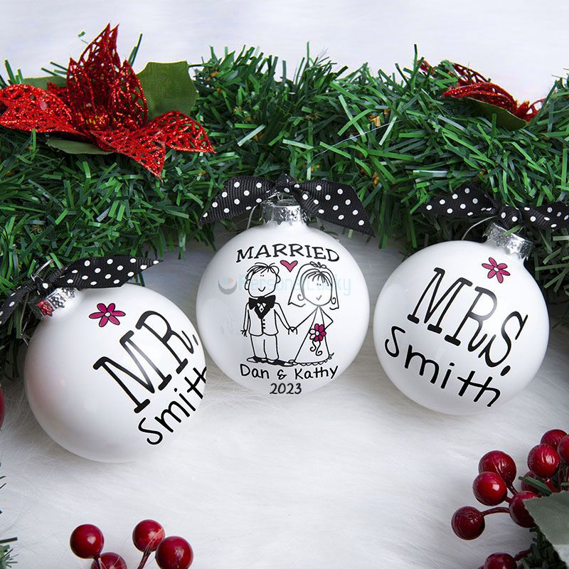 MR.& MRS. Customized ORNAMENT SET 