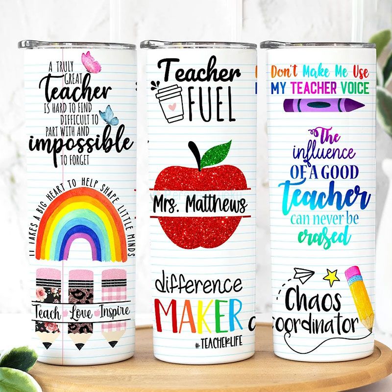 Personalized Teacher Appreciation Gift Teacher Life 20oz Tumbler