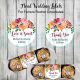 Floral Wedding Stickers for Ferrero Rocher Chocolates - Birthday/Baby shower Favor Labels