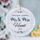 Ceramic Round Married  Ornament Keepsake