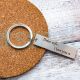 Personalized silver rectangle Keychain