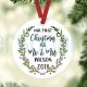 2018 Mr&Mrs First Christmas Ornament Couple Keepskape