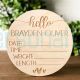 Baby Announcement Plaque Newborn Name Sign