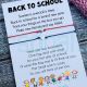 Back To School First Day Of School Wish Card And Bracelet