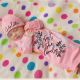 Personalized Baby Girl Sleeper Isn't She Lovely Wildflowers Outfit ( Gown & Baby Hat  )