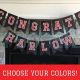 Regular Personalized Cardstock Graduation Banner in School Colors