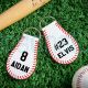 Personalized Baseball and Softball Keychain