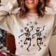 Christmas Dancing Skeleton Sweatshirt Funny Christmas Hoodie