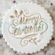 Merry Christmas Cookie Biscuit Stamp Fondant Cake Icing Cupcakes Stencil