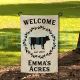 Personalized Cow Garden Flag Farm Animal Garden Decor Rustic Farmhouse Yard Sign