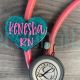 Custom Heart Shaped Stethoscope Name ID Tag 
