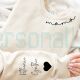 Custom Mama Sweatshirt with Kid Name on Sleeve Christmas Sweatshirt